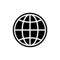 Earth vector icons set. global communication icon set. Globe and earth planet icon set. isolated on white background.