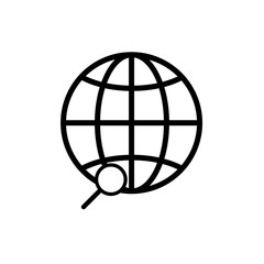 Earth vector icons set. global communication icon set. Globe and earth planet icon set. isolated on white background.