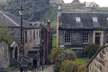 The streets and history in Edinburgh
