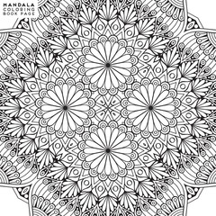 Flower Mandala. Coloringbook page template