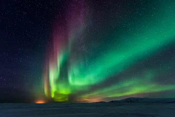 Türaufkleber Nordlichter Nordlichter Aurora Borealis
