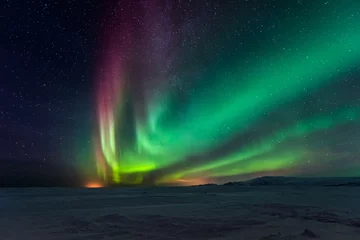 Deurstickers Noorderlicht Noorderlicht aurora borealis