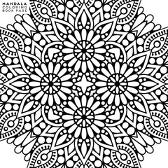 Flower Mandala. Coloringbook page template