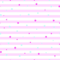 Seamless pattern with stripes and stars