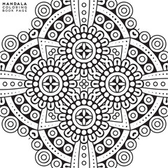 Flower Mandala. Coloringbook page template