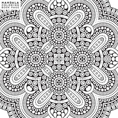 Flower Mandala. Coloringbook page template