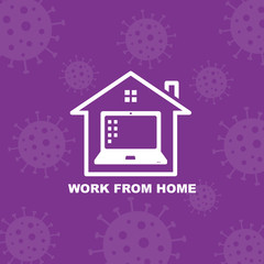 Covid 19 Work from home vector illustration