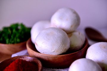 Organic mushroom with chilly powder