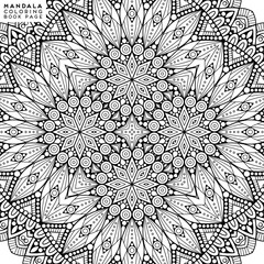 Flower Mandala. Coloringbook page template