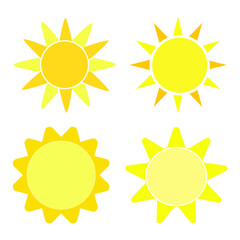 Sun icon set. Vector illustration