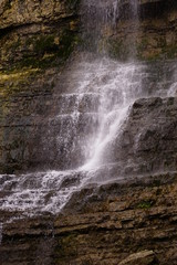 waterfall in mountains