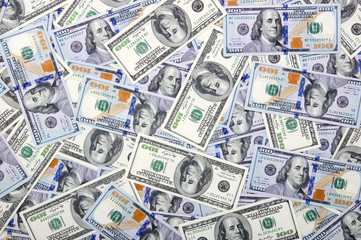 Money background of dollar banknotes