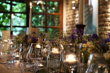 Wedding table setting