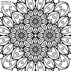 Flower Mandala. Coloringbook page template