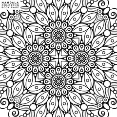 Flower Mandala. Coloringbook page template