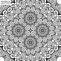 Flower Mandala. Coloringbook page template