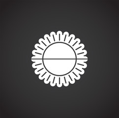 Sun related icon on background for graphic and web design. Creative illustration concept symbol for web or mobile app