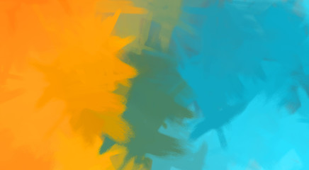 Brushed Painted Abstract Background. Brush stroked painting. Artistic vibrant and colorful wallpaper.