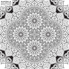 Flower Mandala. Coloringbook page template