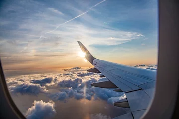 Raamstickers Vliegtuig vliegen en reizen