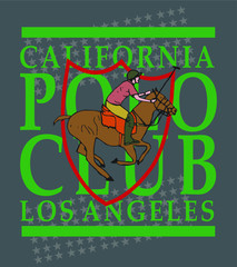 Polo sports team graphic design vector art