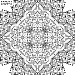 Flower Mandala. Coloringbook page template