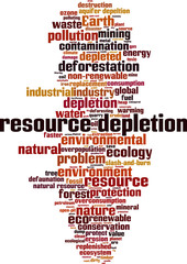 Obraz premium Resource depletion word cloud