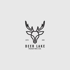 Deer Lake simple logo design inspiration