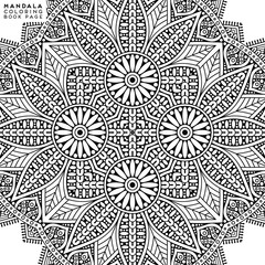 Flower Mandala. Coloringbook page template