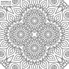 Flower Mandala. Coloringbook page template