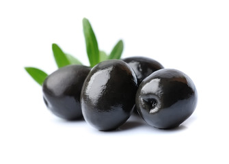 Sweet olives with leaves.