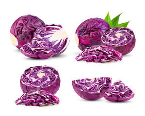 red cabbage isolated on white  background