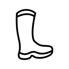 Rubber boot icon vector line style