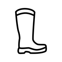 Rubber boot icon vector line style