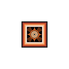 Fototapeta premium Aboriginal art dots painting icon logo design