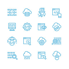 icons set of search engine optimisation