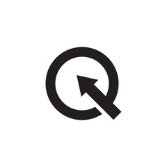 Q letter initial icon logo design
