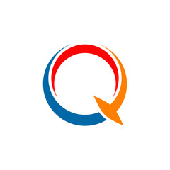 Q letter initial icon logo design