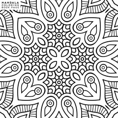 Flower Mandala. Coloringbook page template