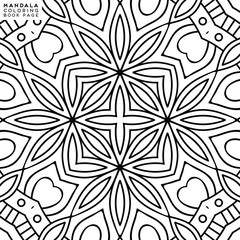 Flower Mandala. Coloringbook page template