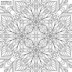 Flower Mandala. Coloringbook page template