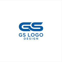 Initials GS Letter Logo Design Vector