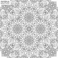 Flower Mandala. Coloringbook page template