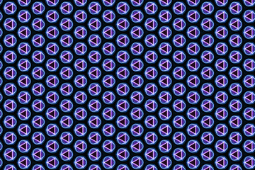 Fototapeta na wymiar Purple Abstract Futuristic Shapes Seamles Pattern
