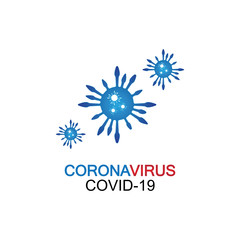 virus,coronavirus, Bacteria, Germs and Microbe isolated on white background. Vector Icon Illustration