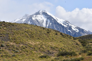 Hiking trail on the way to Base de las Torres in Torres del Paine National Park in Chile, Patagonia