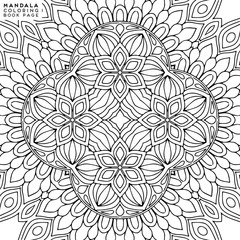 Flower Mandala. Coloringbook page template