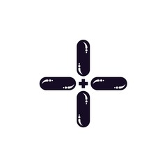 Capsule pharmacy medical logo template