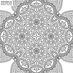 Flower Mandala. Coloringbook page template