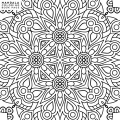 Flower Mandala. Coloringbook page template
